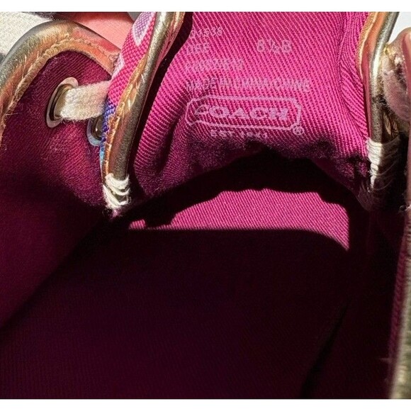 COACH™ Women's DEE Pop C Sneakers Sz 8.5 B Multicolor / Metallic Gold Trim - Picture 2 of 9